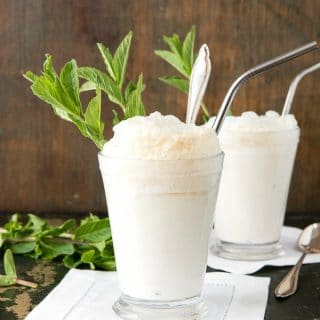 Titled image - Fresh Mint Julep Derby Ice Cream Float with Homemade Mint Ice Cream