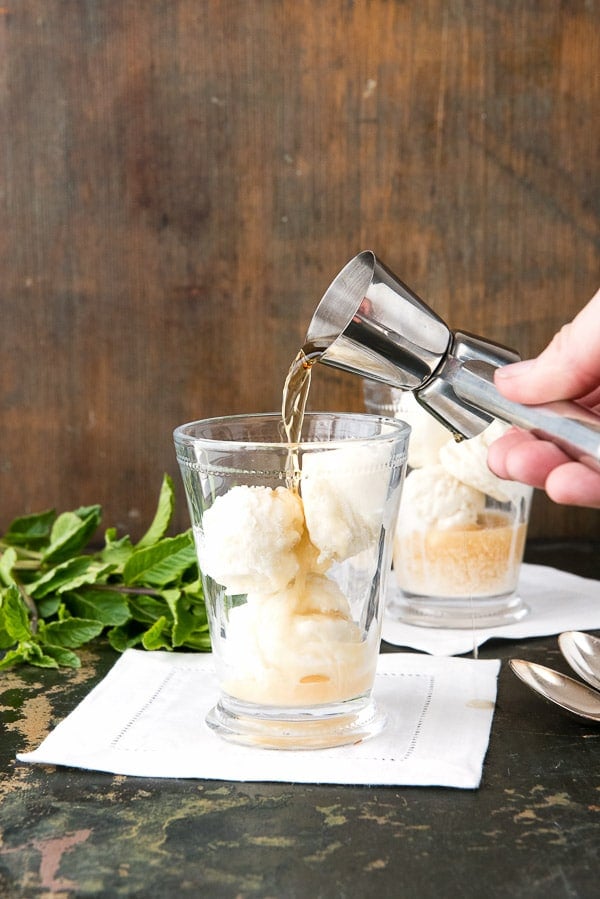 Mint Julep Derby Ice Cream Float with Homemade Mint Ice Cream