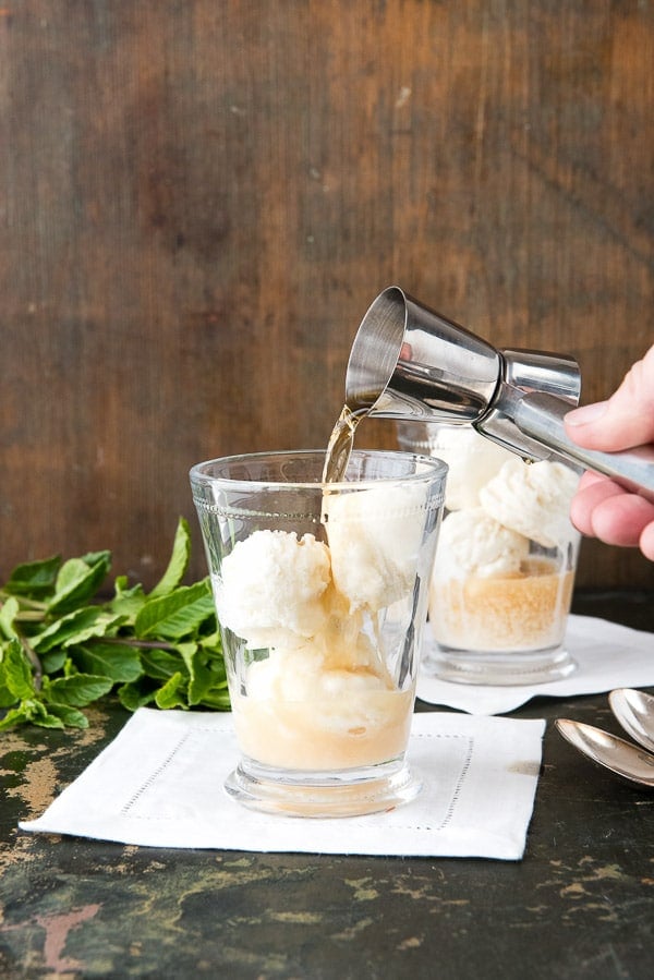 Mint Julep Derby Ice Cream Float with Homemade Mint Ice Cream