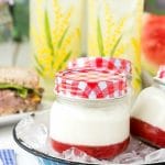 Summer dessert in a jam jar: Strawberry Jam Panna Cotta