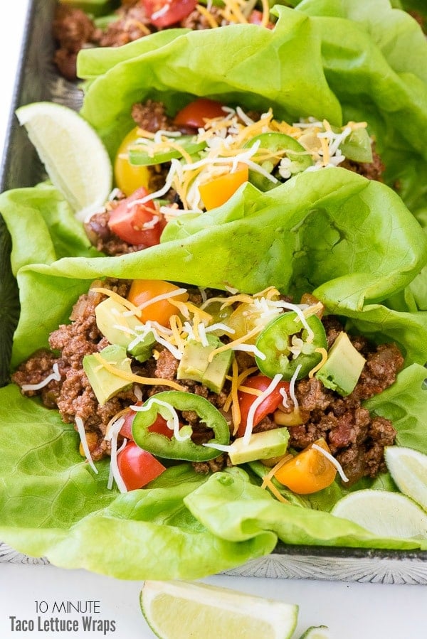 10 Minute Taco Lettuce Wraps 