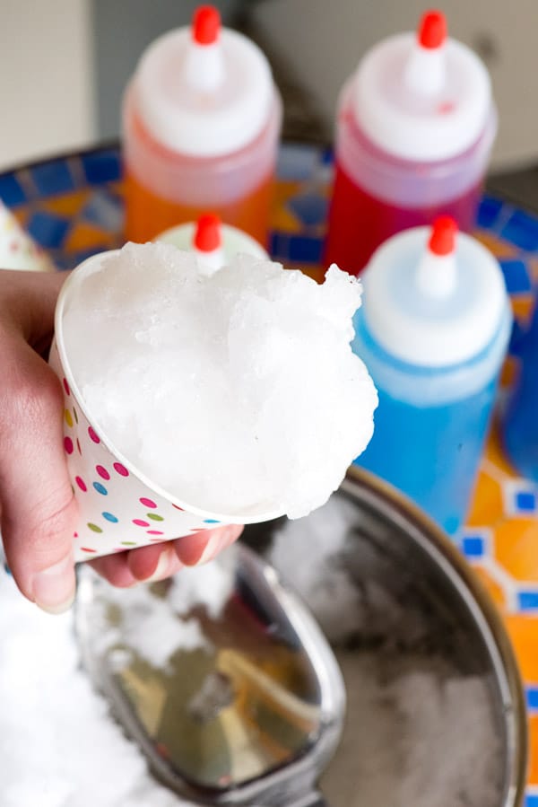 Homemade Sports Drink Snow Cones process