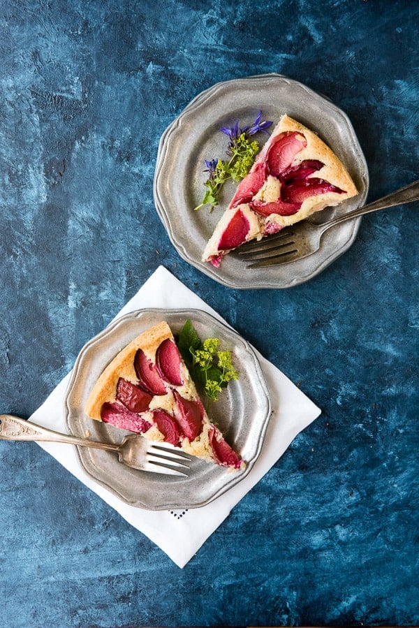 Rustic Plum Cake slices