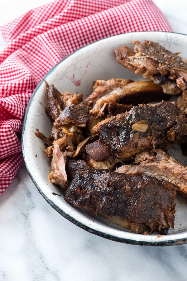 Slow Cooker Spicy Cherry-Cola Baby Back Ribs with Blackberry Preserves - BoulderLocavore.com 