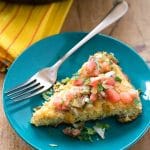 slice of Cheesy Mexican Frittata