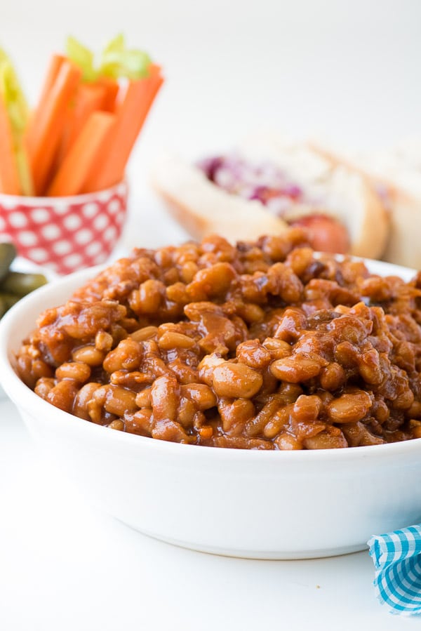 Slow Cooker Barbecue Beans in bowl