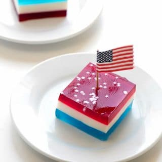 Star Spangled Layered Finger Jello (Red, White and Blue Finger Jello)