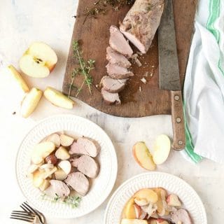 Apple Cider Pork Tenderloin with Potatoes and Apples