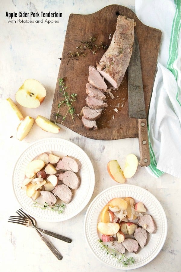 Apple Cider Pork Tenderloin with Potatoes and Apples