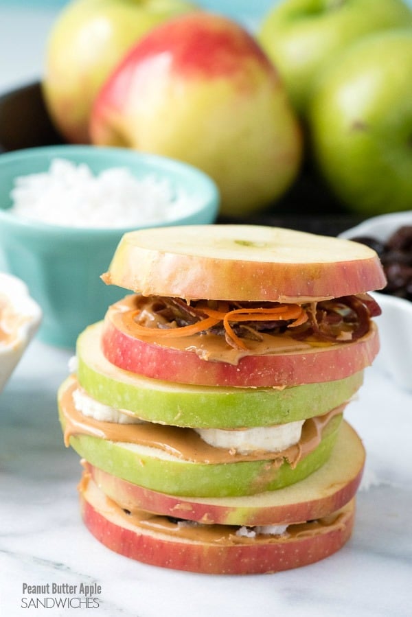 Apple Peanut Butter Sandwiches