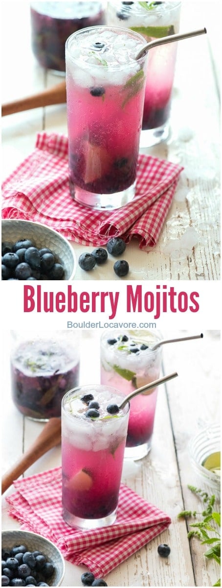 blueberry mojitos collage