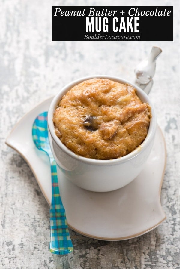 Peanut Butter Chocolate Mug Cake recipe title image