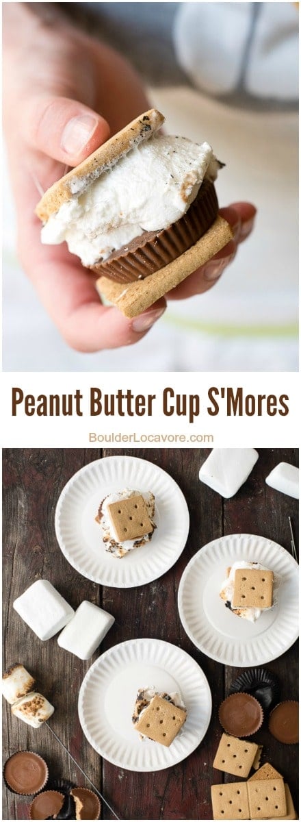 Peanut Butter Cup S\'Mores collage