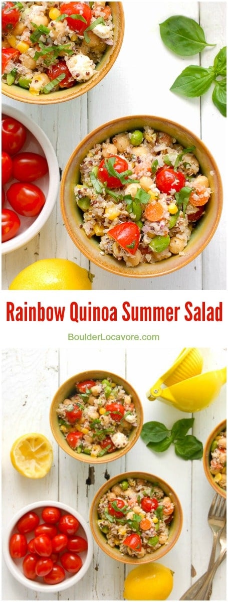 Rainbow Quinoa Summer Salad collage