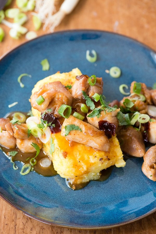 Sweet Chipotle Chicken Bites On a plate