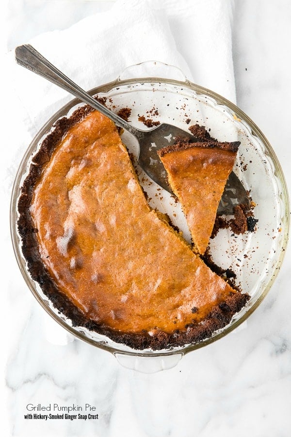 Grilled Pumpkin Pie with Ginger Snap Crust
