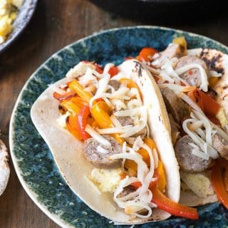 Sausage and Peppers Breakfast Tacos