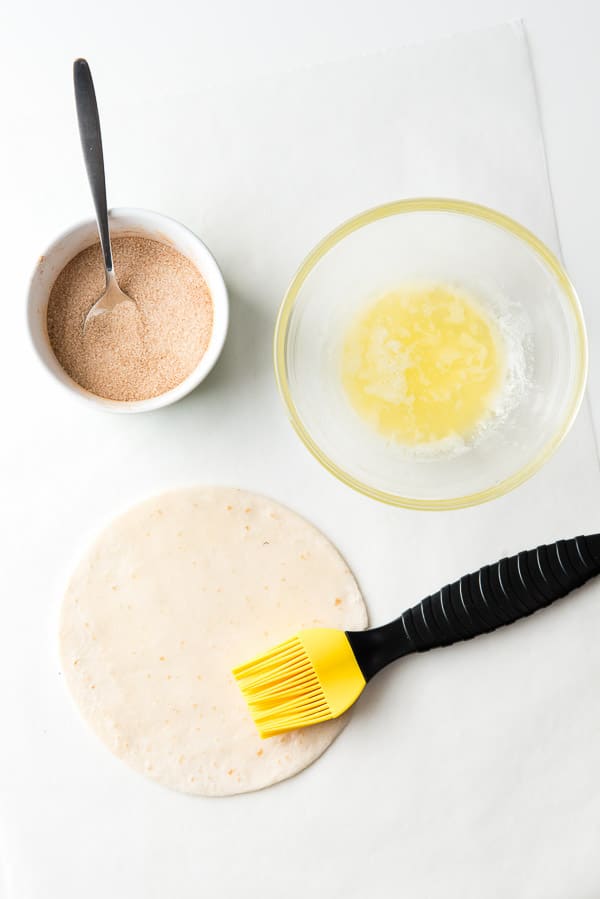 making sugared tortillas