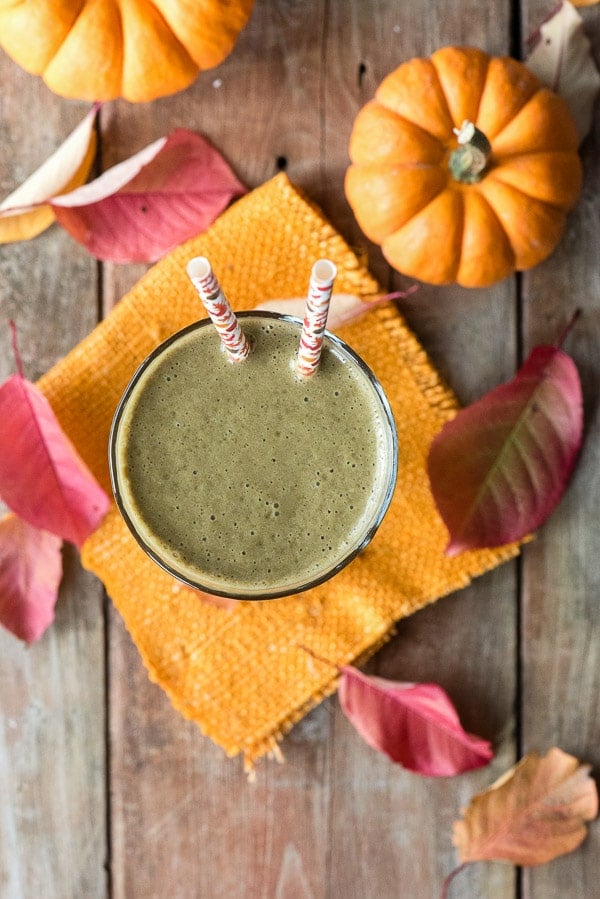 Fall Smoothie from overhead