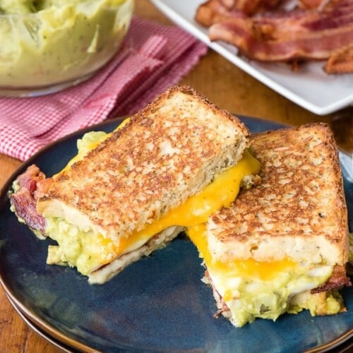 Grilled Triple Cheese Bacon Guacamole Sandwich - Boulder Locavore