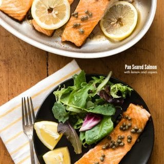 Pan Seared Salmon with capers and lemon
