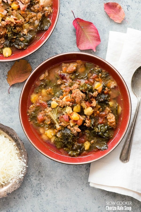 Slow Cooker Chorizo Kale Soup