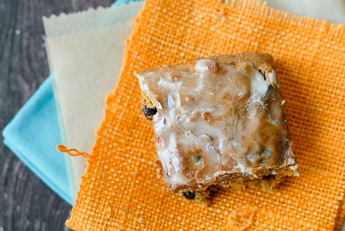 pumpkin bar with orange glaze