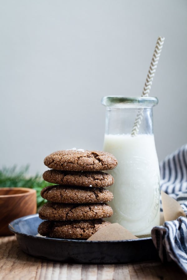 Salted Bacon Fat Ginger Molasses Cookies 