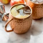 Apple Cider Moscow Mules. Vodka, hard cider, lime juice and ginger beer make this seasonal cocktail refreshing and great for any occasion. BoulderLocavore.com