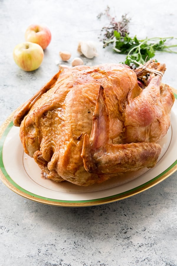 Roast Turkey on vintage serving platter