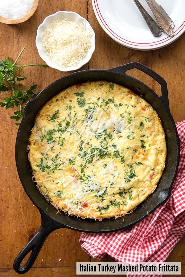 Italian Turkey Mashed Potato Frittata 