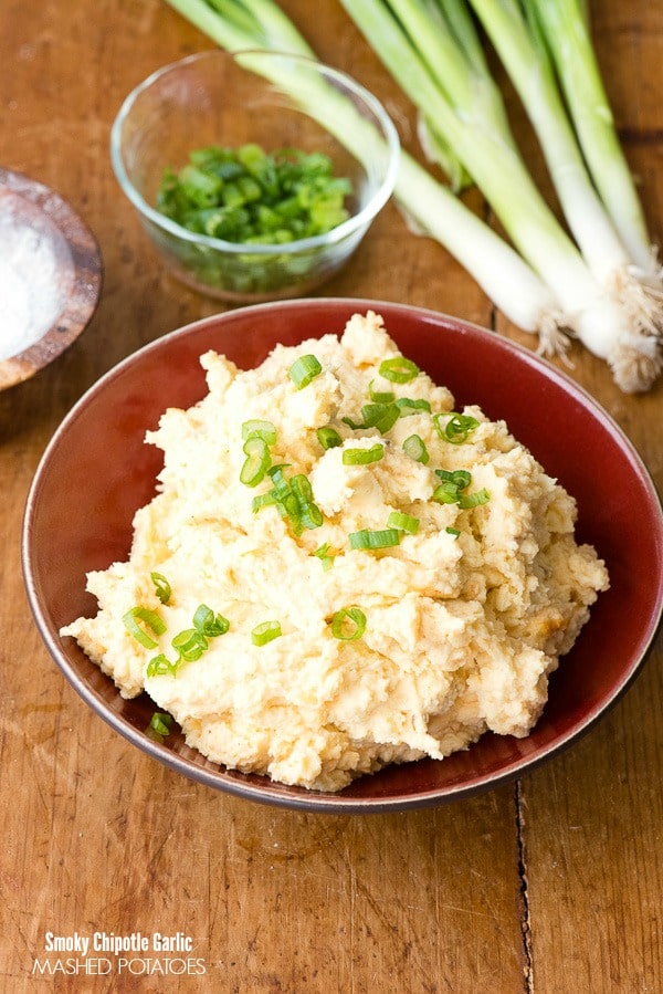 Smoky Chipotle Garlic Mashed Potatoes. 