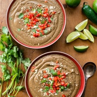 Spicy Black Bean Soup. In bowl