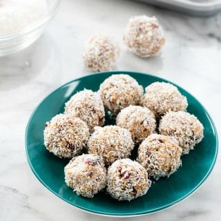 Coconut Cranberry Granola Energy Bites.