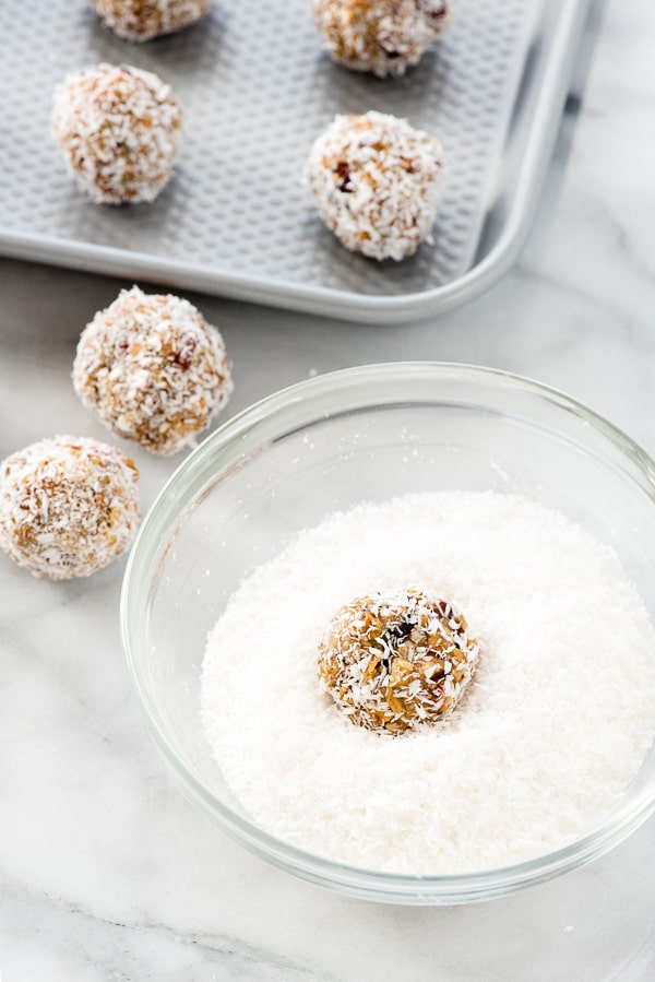 Coconut Cranberry Granola Energy Bites 