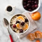 Overnight Oatmeal Pudding with Cherries With fruit