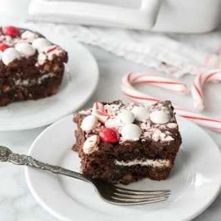 Fully Loaded Chocolate Peppermint 'Oreo' Brownies