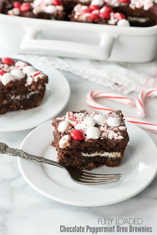 Fully Loaded Chocolate Peppermint 'Oreo' Brownies