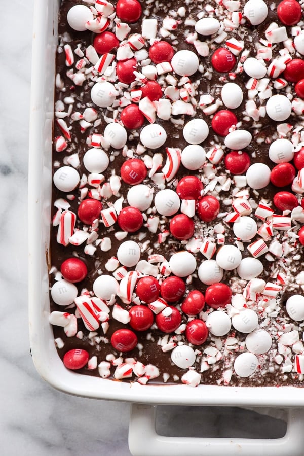 A close up of Fully Loaded Chocolate Peppermint \'Oreo\' Brownies