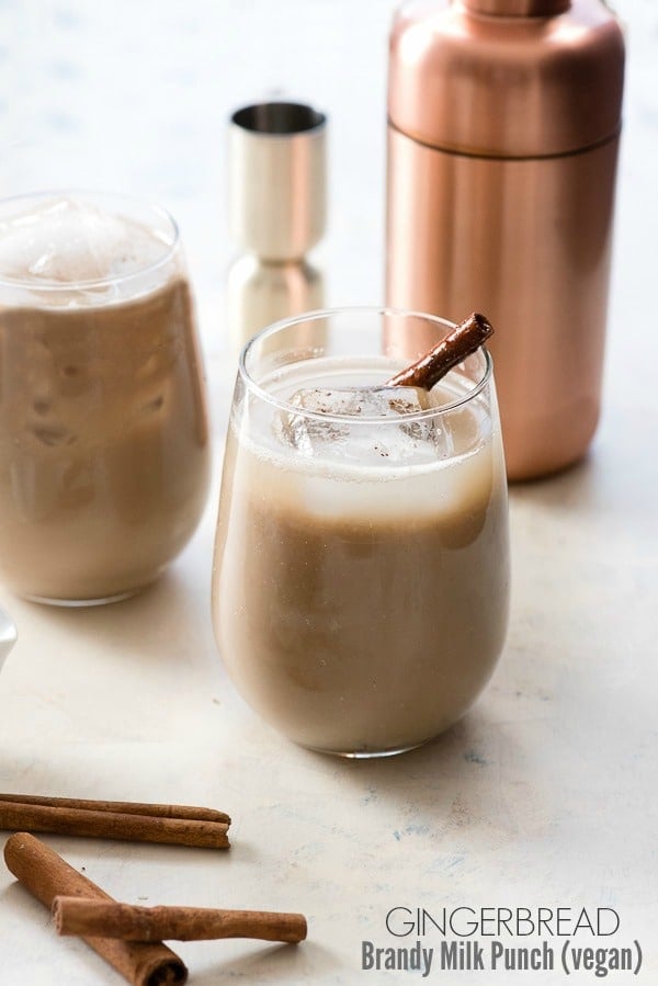 Gingerbread Brandy Milk Punch (vegan)