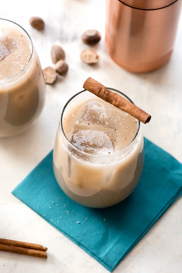 glass of Gingerbread Brandy Milk Punch