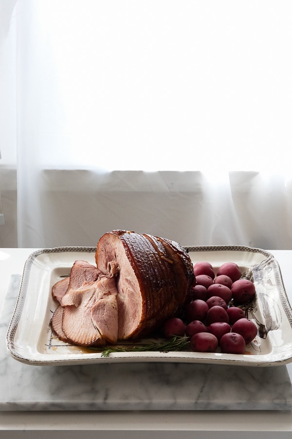 Orange Bourbon Glazed Bone In Spiral Cut Ham