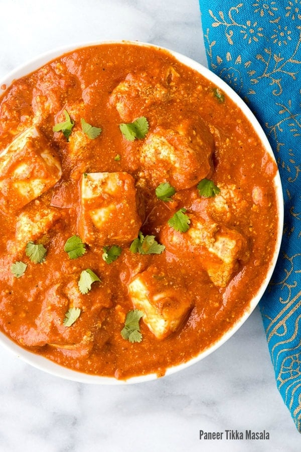 titled image (and shown): Paneer Tikka Masala recipe