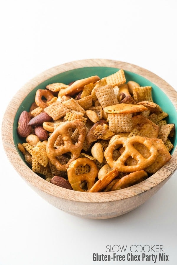 Slow Cooker Gluten Free Chex Party Mix