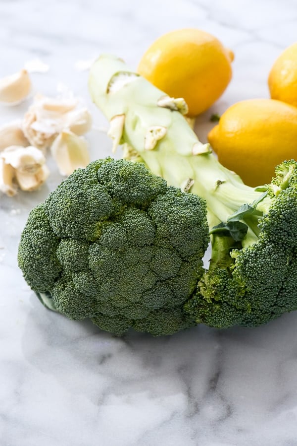 ingredients for Lemon Garlic Broccoli recipe.