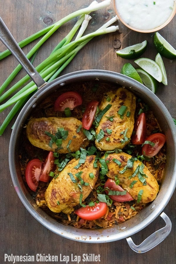 Polynesian Chicken Lap Lap Skillet In skillet