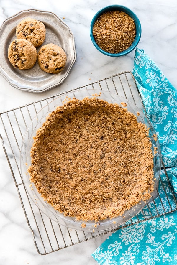 Oatmeal Cookie pie crust made from scratch