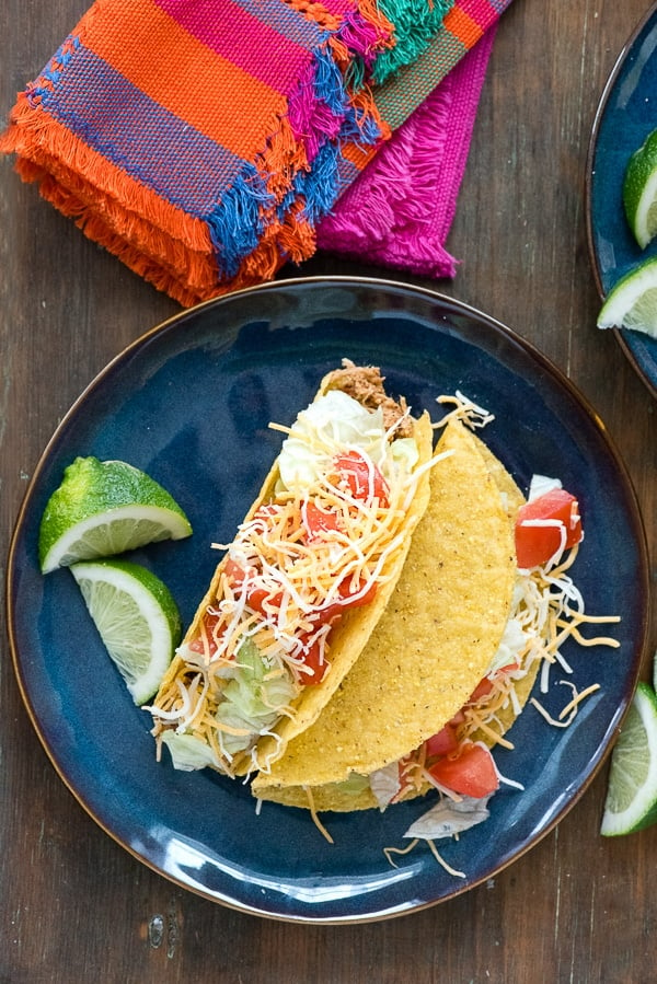 shredded chicken tacos