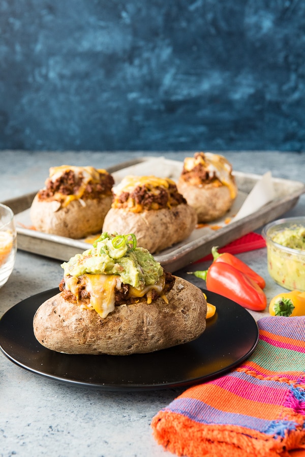 stuffed potatoes with taco flavors