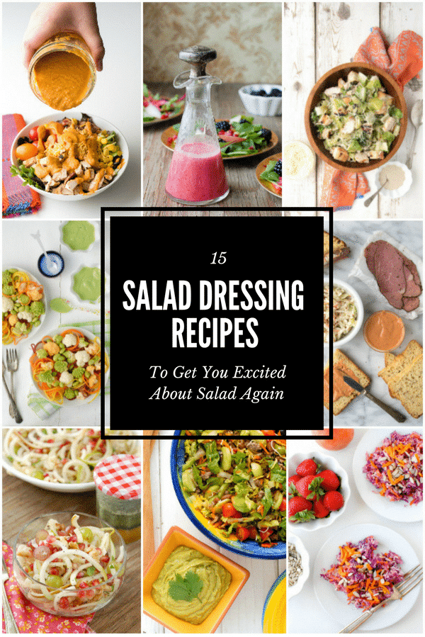 collage of salad dressing recipes